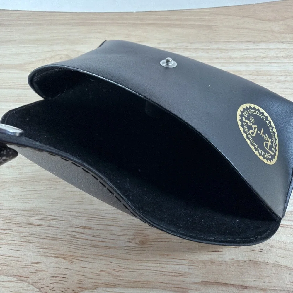 Genuine Ray-Ban Black Semi Hard Sunglasses Case Only Authentic Eyeglasses Medium